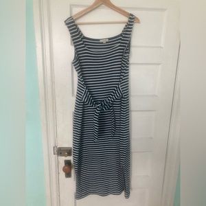 Loft blue and white stripped dress